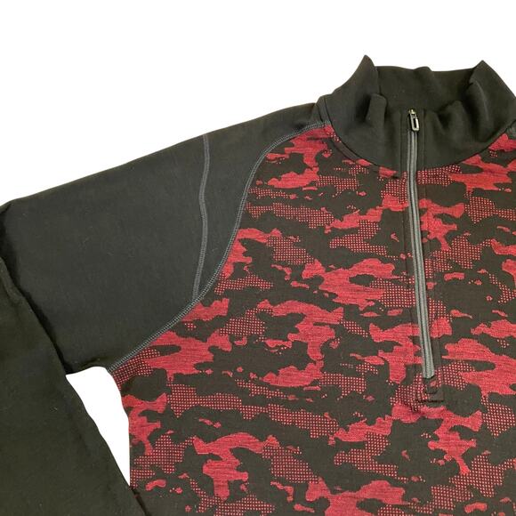 Smartwool Men’s XL 250 Merino Wool 1/4 Zip Base Layer Shirt Printed FLAWED - Picture 8 of 16